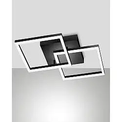 Bard Applique Nera 2 Luci Fabas Collezione Bard Design Moderno e Dimmerabile