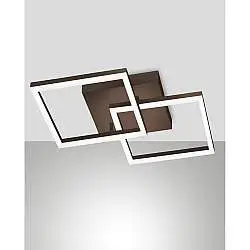 Fabas Bard Applique Corten 2 Luci Design Moderno Ruggine Finitura Calda