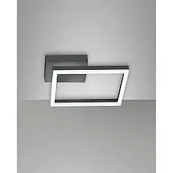 Bard Applique Antracite 1 Luce Fabas Stile Moderno Collezione BARD Design Elegante