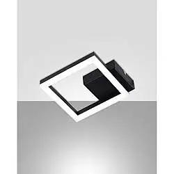 Lampada Applique Nera 1 Luce Serie BARD Fabas Design Moderno e Funzionale