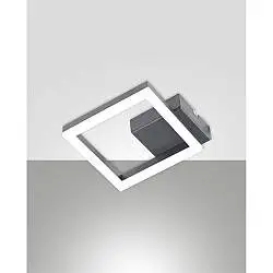 Lampada Bard Applique Antracite 1 Luce Calda Fabas Collezione BARD LED 1080 Lumen