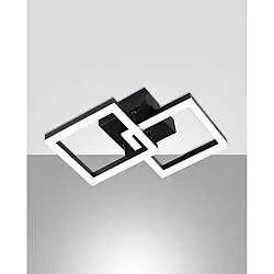 Bard Applique Nera 2 Luci Fabas Collezione BARD Design Elegante e Funzionale