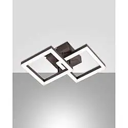 Lampada Bard Applique Corten 2 Luci Ruggine Led Calda Design Moderno Fabas