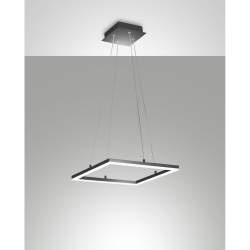 Lampada A Sospensione Fabas Bard Led 39W 3000K Grigio Moderno Lampada A Sospensione Fabas Bard Led 39W 3000K Grigio Moderno