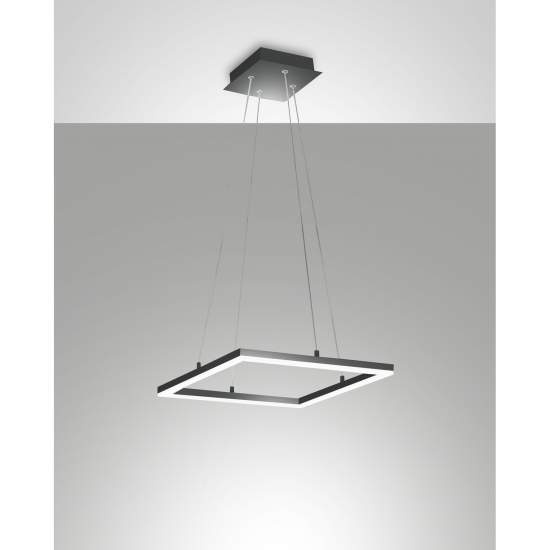 Lampada A Sospensione Fabas Bard Led 39W 3000K Grigio Moderno 3394-40-282