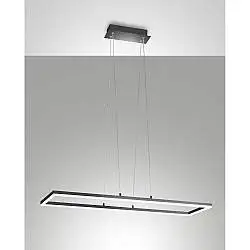 Sospensione Bard Antracite Fabas con Luce Naturale Design Moderno 1 Luce