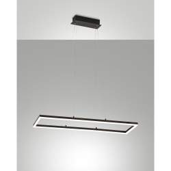 Lampada A Sospensione Fabas Bard Led 52W 3000K Nero Moderno Lampada A Sospensione Fabas Bard Led 52W 3000K Nero Moderno