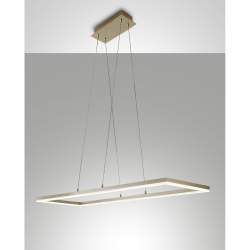 Lampada A Sospensione Fabas Bard Led 52W 3000K Oro Moderno Lampada A Sospensione Fabas Bard Led 52W 3000K Oro Moderno