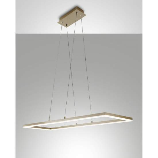 Lampada A Sospensione Fabas Bard Led 52W 3000K Oro Moderno 3394-45-225