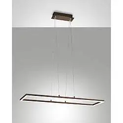 Sospensione Bard Corten LED 1 luce ruggine dimmerabile per design moderno fabas