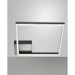 Fabas Collezione Bard Plafoniera Nera Design Moderno con 1 Luce Integrata Led