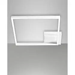 Plafoniera Bianca Fabas Serie BARD 1 Luce Dimmerabile 3000K 3880 Lumen