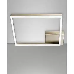 Plafoniera Bard Oro Opaco 1 Luce LED Calda per Arredo Elegante e Moderno