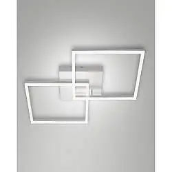 Plafoniera Bard Fabas Bianca 2 Luci 650X650 LED Calda Collezione BARD