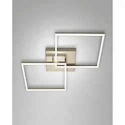Plafoniera Bard Collezione Oro Opaco 2 Luci LED Design Moderno 5180 Lumen