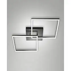 Bard Plafoniera Antracite 2 Luci Calda Collezione BARD Design Moderno e Funzionale