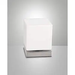 Brenta Da Tavolo Nichel Satinato Fabas Collezione BRENTA Lampada Led 1 Luce