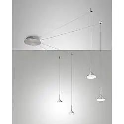 Isabella Sospensione 4 Luci Alluminio