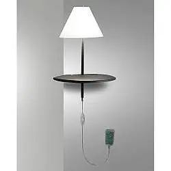 Applique Antracite Fabas Collezione Goodnight 1 Luce Stile Moderno e Accogliente