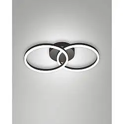 Applique Giotto Nera 2 Luci Metacrilato Design Moderno per Vendite e Marketing