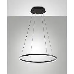 Lampadario Giotto Sospensione Nera 60 Cm Unica Luce Design Moderna Collezione GIOTTO