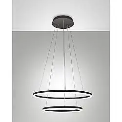 Lampada da soffitto Giotto Sospen Nera 2 luci stile moderno 52W Calda collezione Giotto