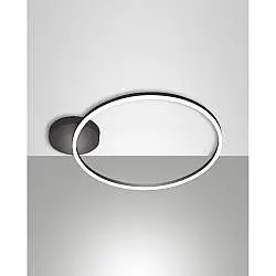 Giotto Plafoniera Nera D600 LED Integrato 1 Luce Collezione GIOTTO per Vendite e Marketing