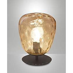 Gisella Da Tavolo Ambra Fabas Collezione Gisella Lampada 1 Luce Vetro Soffiato