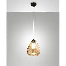 Gisella Sospensione Ambra D200 lampada vetro sofflato un luce Collezione Gisella