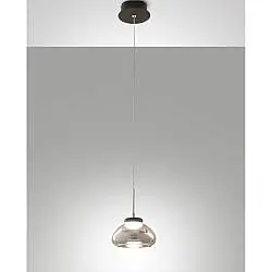 Lampada Arabella Sospensione Fumè 1 luce dimmerabile alta regolabile design moderno
