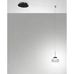 Sospensione Bianca Arabella Fabas 1 Luce Regolabile Design Elegante per il tuo Spazio