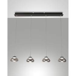 Lampada A Sospensione Fabas Arabella Led 32W 3000K Fumè Moderno Lampada A Sospensione Fabas Arabella Led 32W 3000K Fumè Moderno