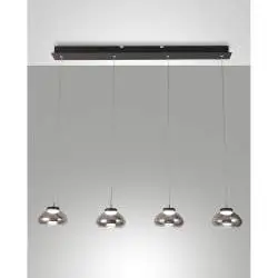Lampada A Sospensione Fabas Arabella Led 32W 3000K Fumè Moderno