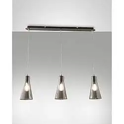 Sospensione Fume 3 Luci Fabas Collezione Dafne Eleganza e Design Versatile