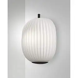 Applique Nera Domizia Collezione Fabas 1 Luce Vetro Soffiato Design Elegante