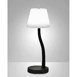 Ibla Tavolo Nero Collezione IBLA Lampada Led 1 Luce Metallo Vetro Nero Bianco