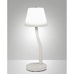 Ibla Tavolo Bianco Fabas Collezione IBLA Lampada Led 1 Luce Stile Elegante