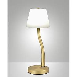 Ibla Tavolo Ottone Satinato Collezione IBLA Lampada 1 Luce Design Elegante Caldo