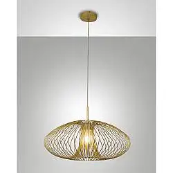 Fassa Sospensione Oro Opaco 1 Luce Collezione FASSA Stile Elegante e Regolabile
