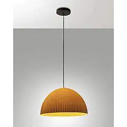 Lampada a sospensione senape 1 luce Collezione CAROLA altezza regolabile moderna