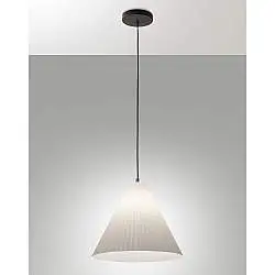 Cone Sospensione Bianca con Luce E27 Regolabile nella Collezione CONE di Fabas