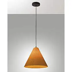 Lampadario Cone Sospensione Senape 1 Luce Fabas Design Moderno per Interni