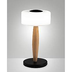 Elea Tavolo Nero Fabas con Luce Led Integrata Collezione ELEA Stile Moderno