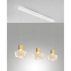 Kino Sospensione Cognac 3Luci Lin.