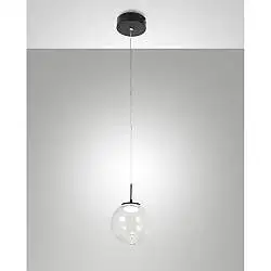 Lampadario Collezione Ariel Sospens Trasparente Goccia D.150 Design Elegante con Luce LED