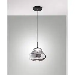 Lampada a Sospensione Deva Fumè Unica Nero Eleganza Modernità Alta Qualità