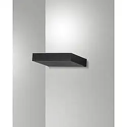 Guia Applique Nera L.163 Fabas 1 Luce LED Calda Collezione GUIA Design Moderno
