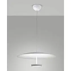 Sospensione Yuko Bianco Fabas 1 Luce Design Elegante Collezione YUKO