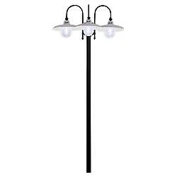 Palo Esterno Classico Campobasso Metallo E Ceramica Nero Sfumato Rame 3 Luci E27