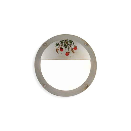 Applique Esterno Classica Brindisi Metallo Ceramica Bianco Sfumato 1 Luce G9 A501-BO-43-DEC-TRS